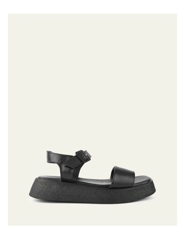 Zuri Flat Sandals in Black image 1