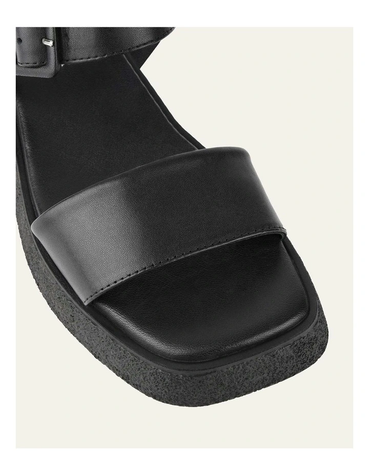 Zuri Flat Sandals in Black image 3