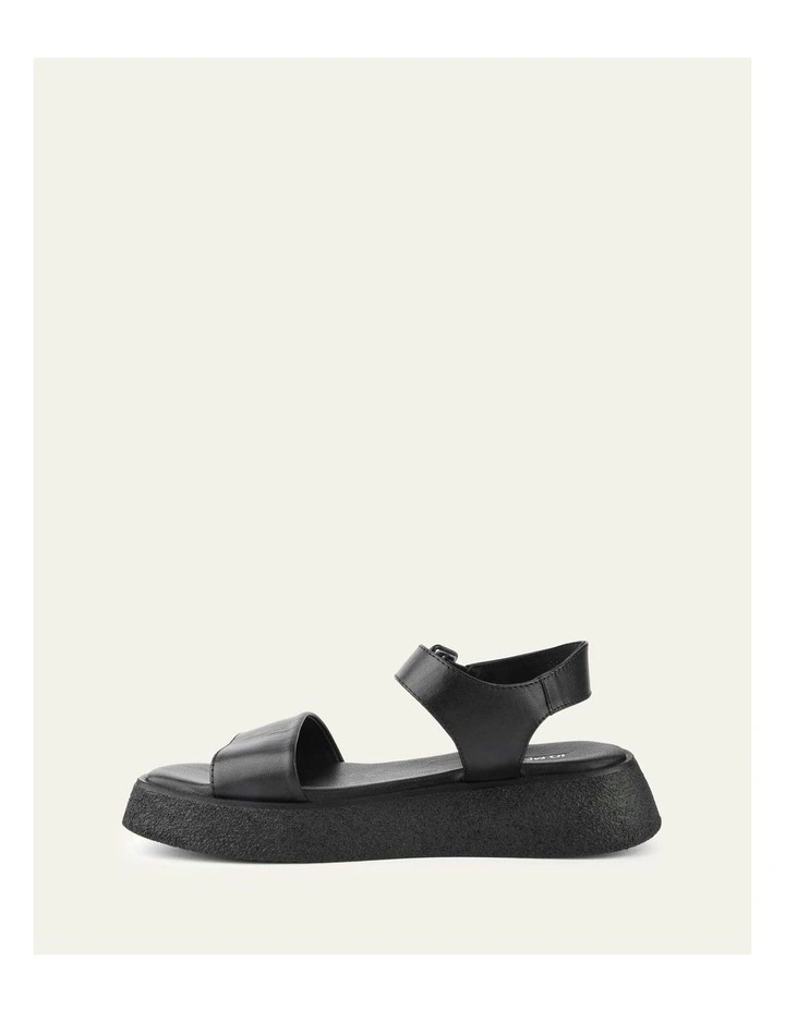 Zuri Flat Sandals in Black image 5