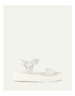 Zuri Flat Sandals in White