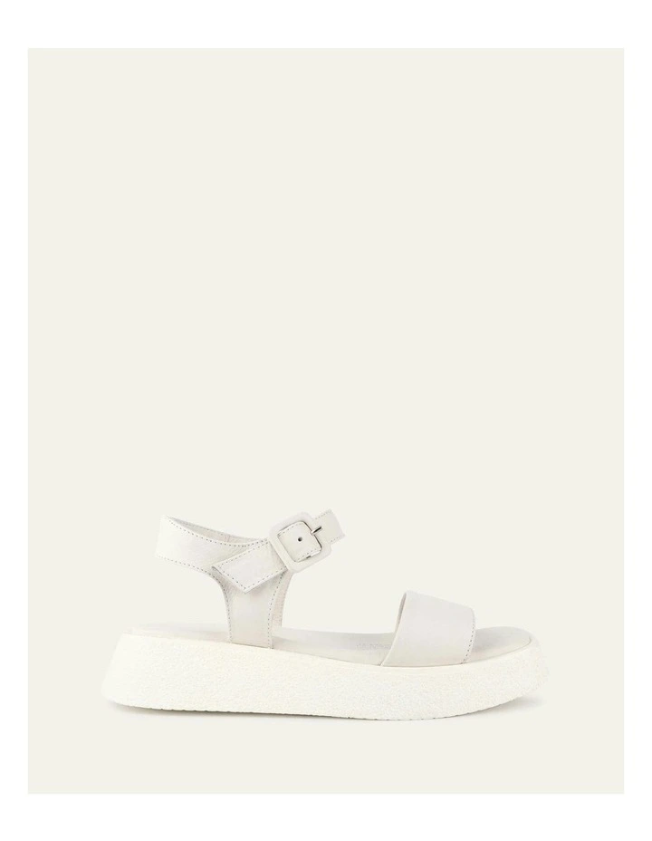 Zuri Flat Sandals in White image 1