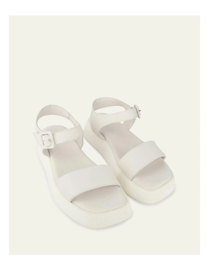 Zuri Flat Sandals in White image 2