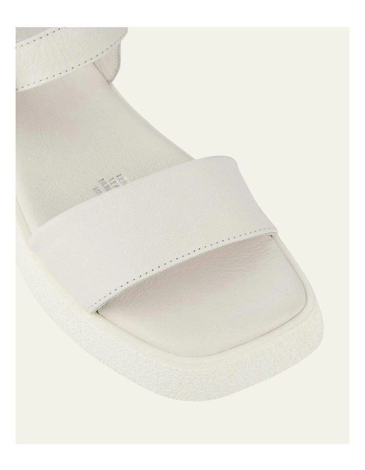Zuri Flat Sandals in White image 3