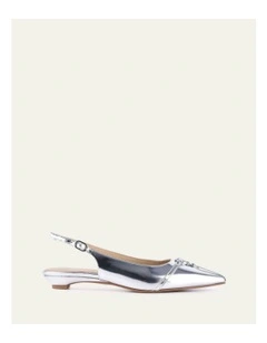 Victoria Dress Flats in Silver