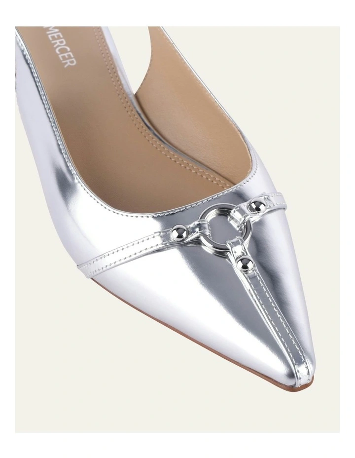 Victoria Dress Flats in Silver image 5