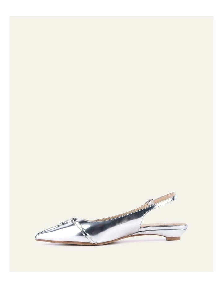 Victoria Dress Flats in Silver image 7