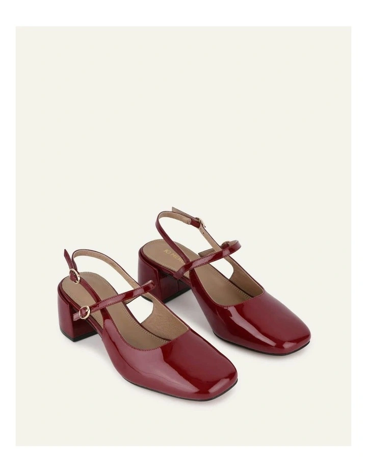Jenna Low Heels in Ruby Red Patent image 3