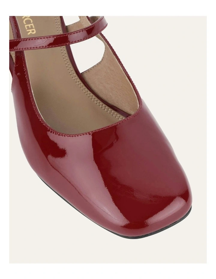 Jenna Low Heels in Ruby Red Patent image 4