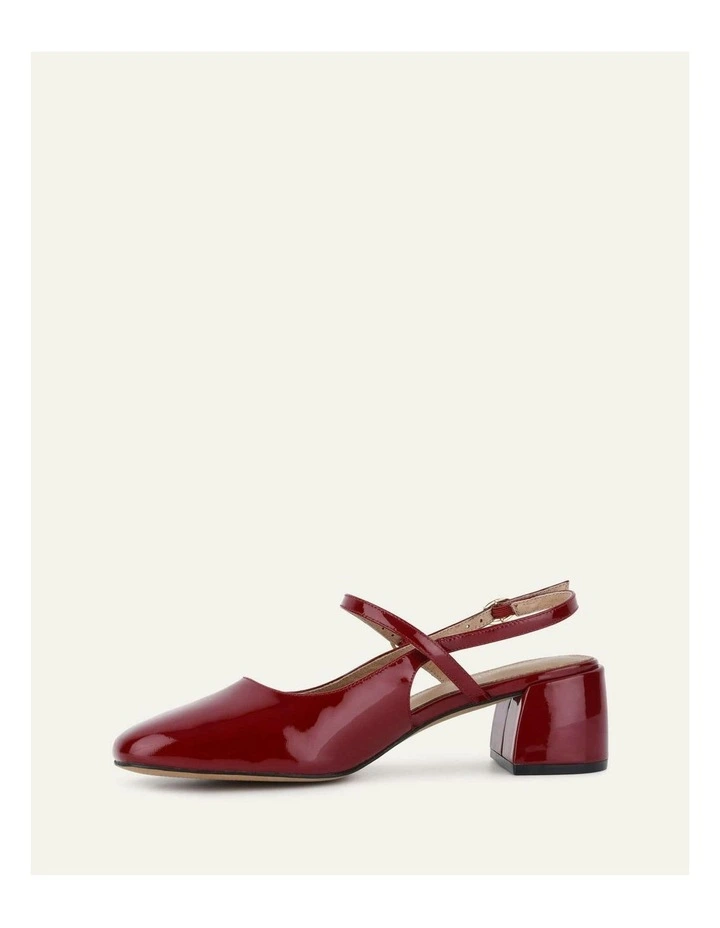 Jenna Low Heels in Ruby Red Patent image 6