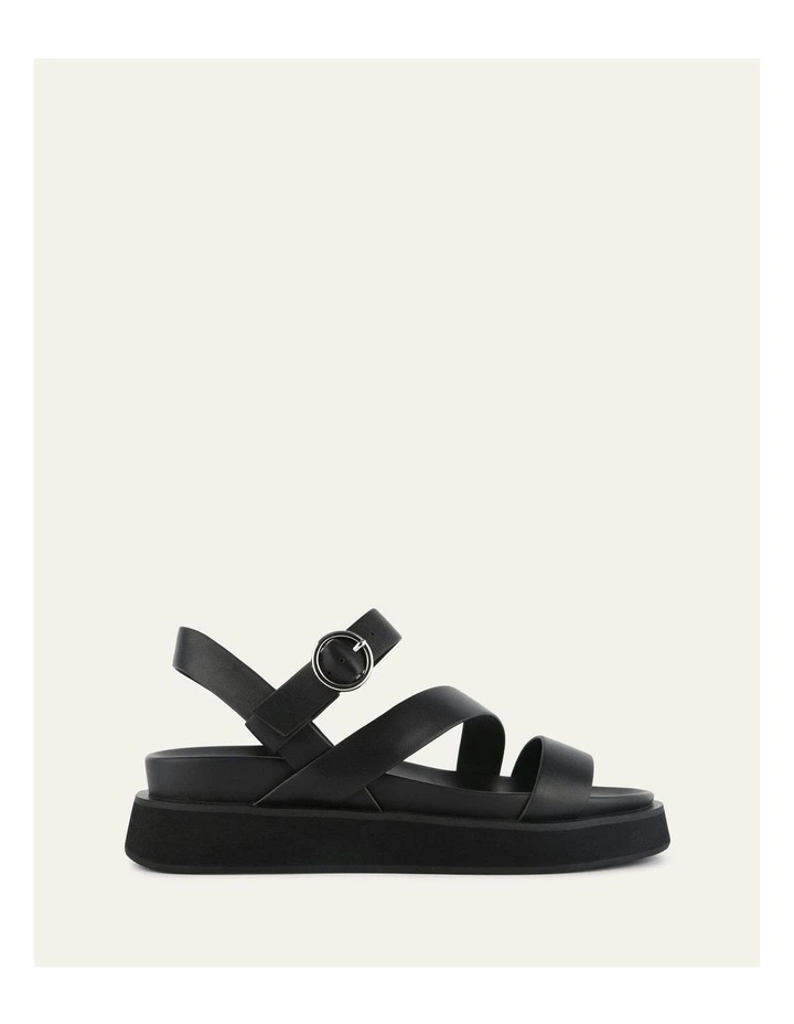 Marais Flat Sandals in Black Leather image 1
