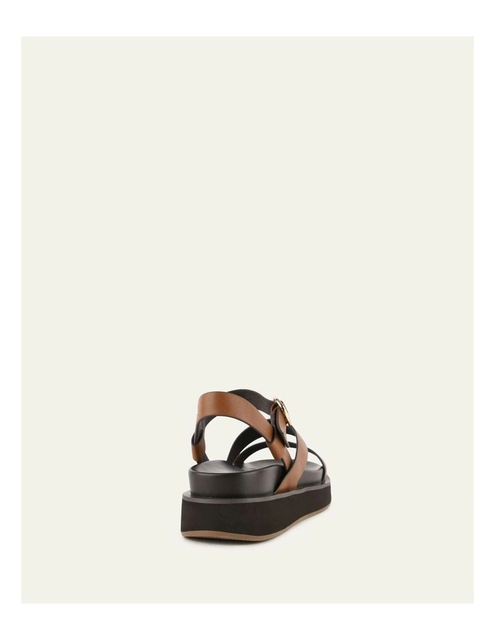 Marais Flat Sandals in Dark Tan Leather image 6