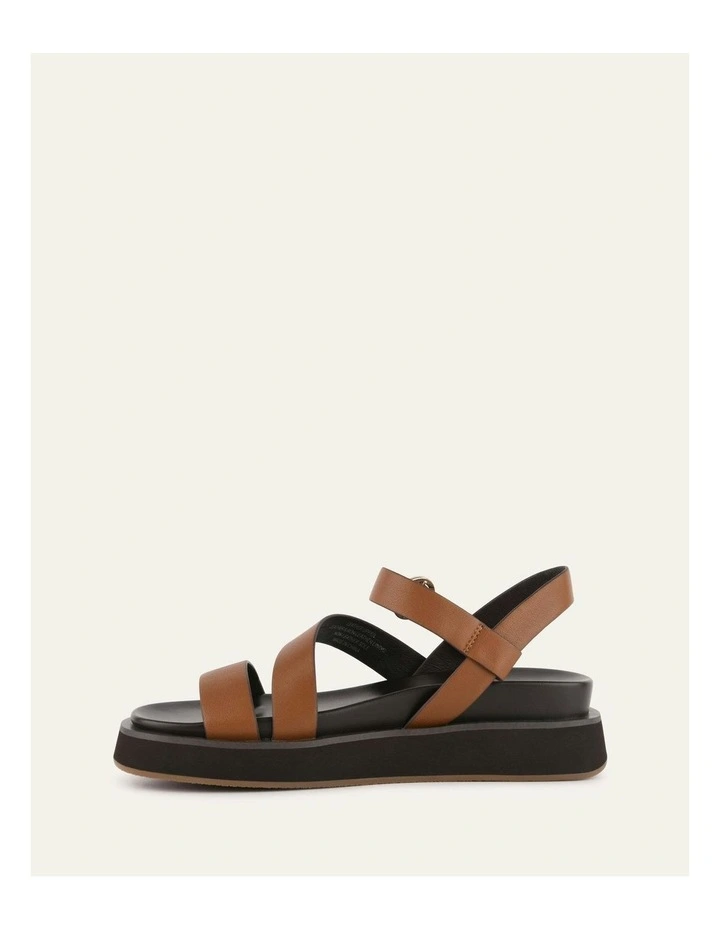 Marais Flat Sandals in Dark Tan Leather image 7