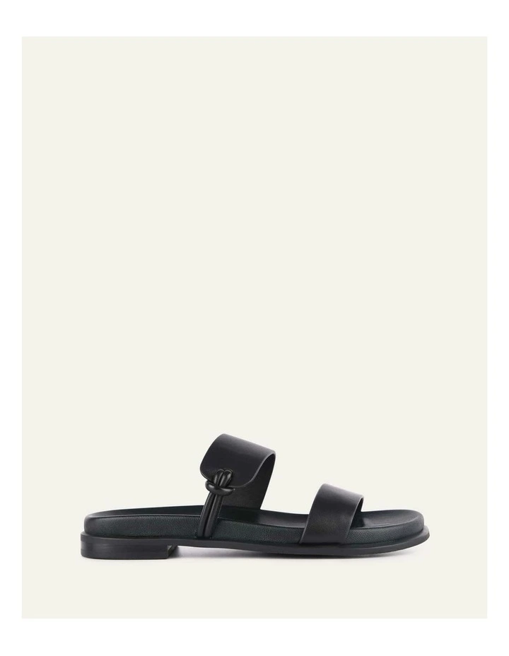 Hayes Flat Sandals in Black Leather image 1