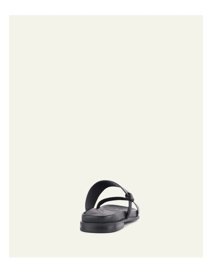 Hayes Flat Sandals in Black Leather image 5
