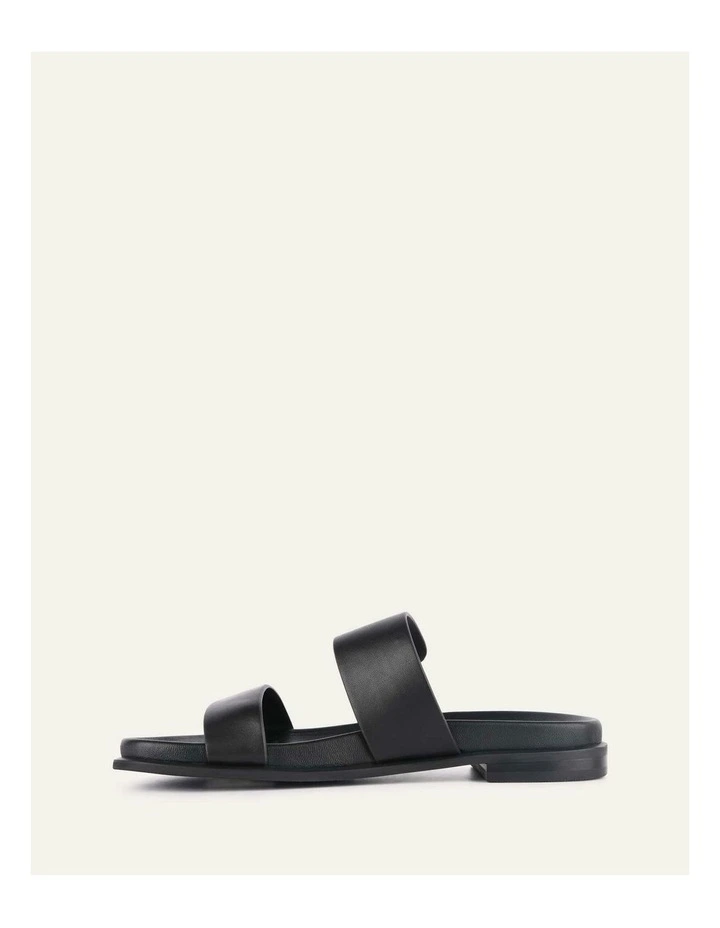 Hayes Flat Sandals in Black Leather image 6