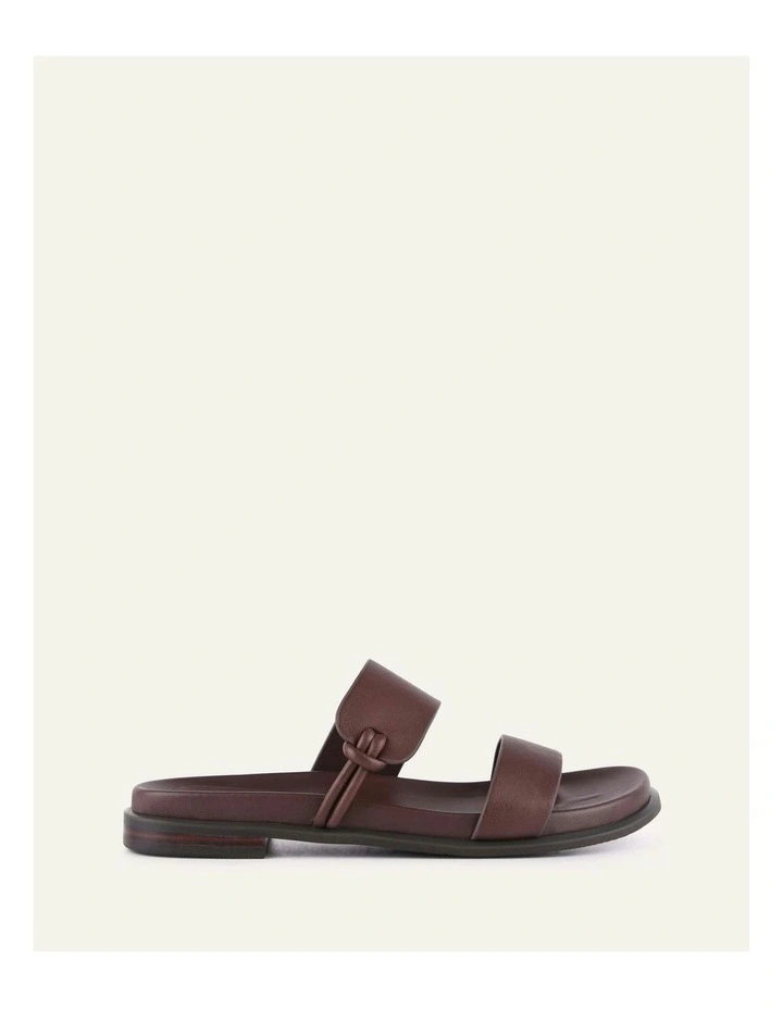 Hayes Flat Sandals in Brown Leather image 1