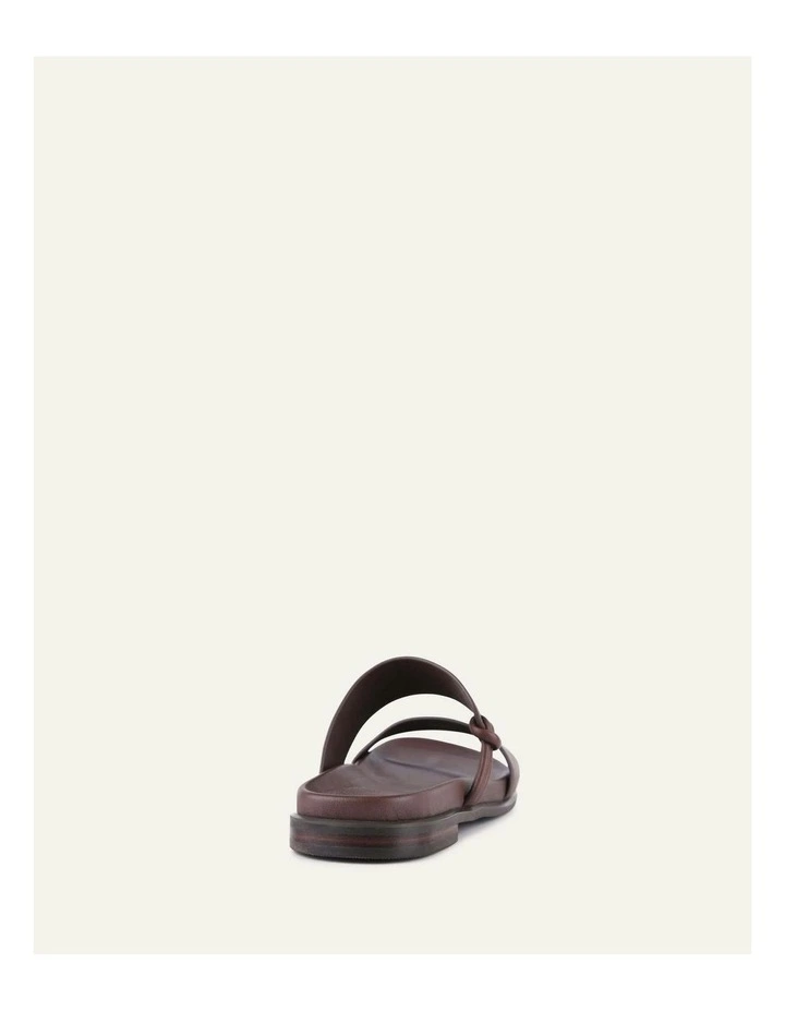 Hayes Flat Sandals in Brown Leather image 5
