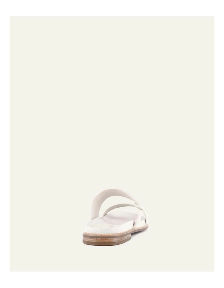 Hayes Flat Sandals in Off White Leather image 5