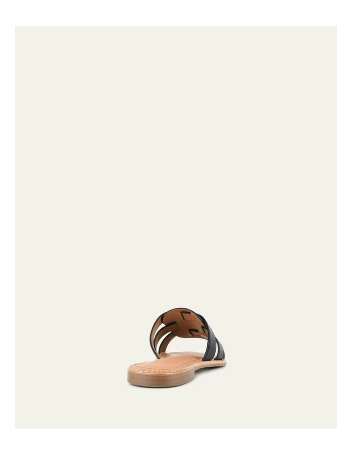 Jasper Flat Sandals in Black Leather image 5