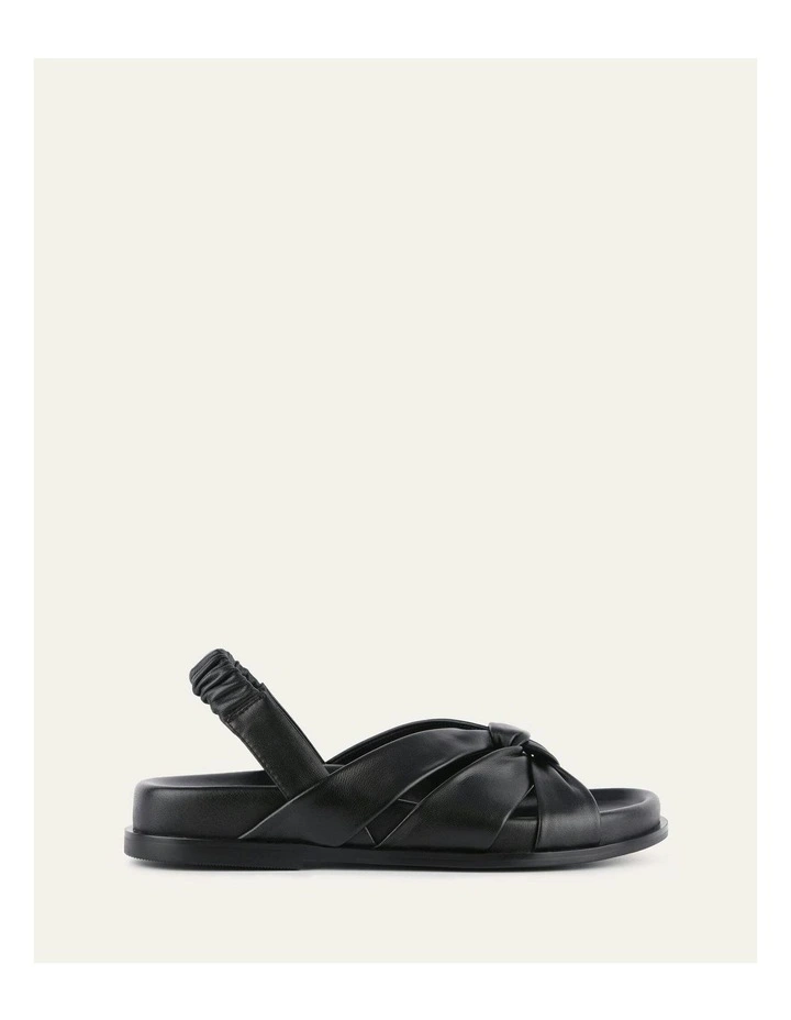 Vincent Flat Sandals in Black Leather image 1