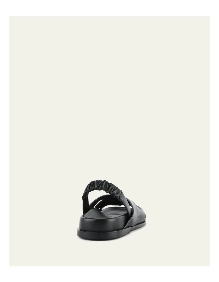 Vincent Flat Sandals in Black Leather image 5