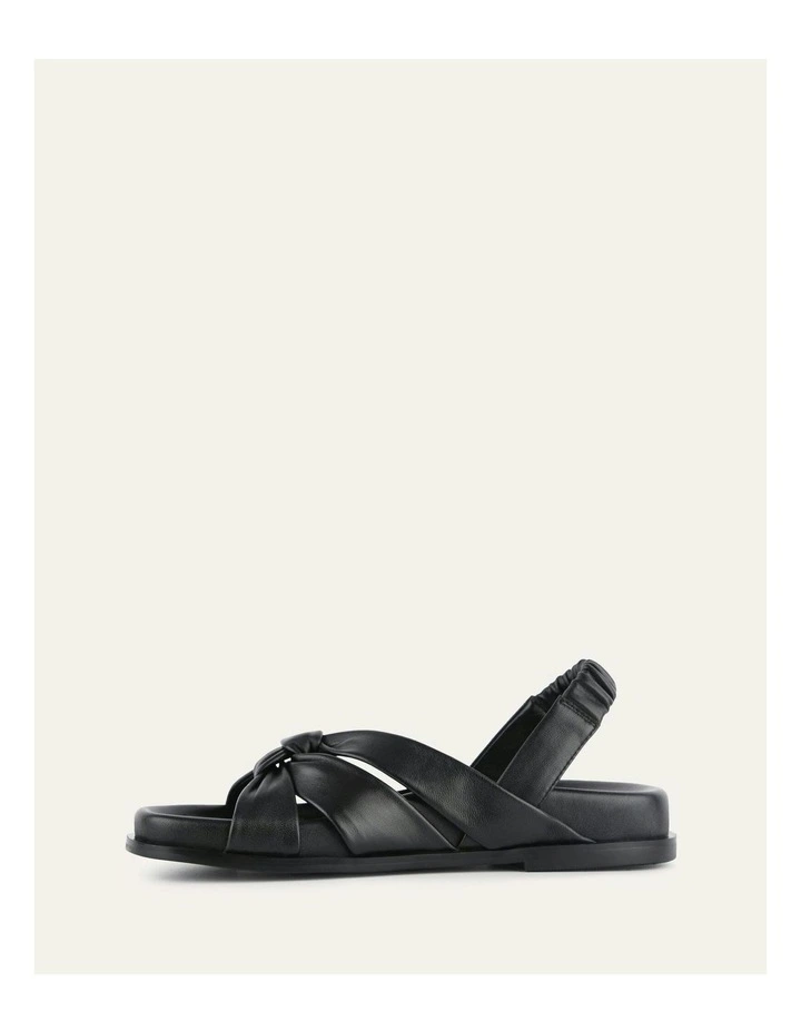 Vincent Flat Sandals in Black Leather image 6