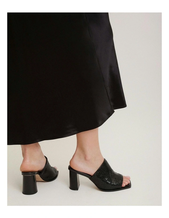 Cupid High Heel Sandals in Black image 2
