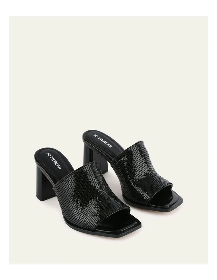 Cupid High Heel Sandals in Black image 3