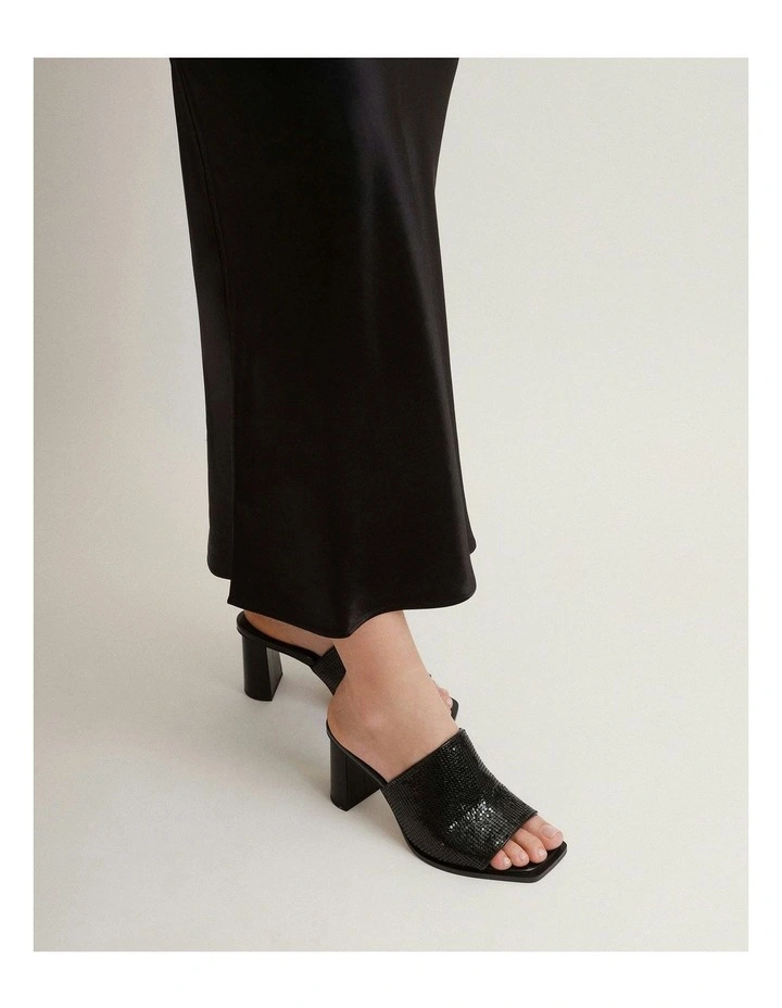 Cupid High Heel Sandals in Black image 7