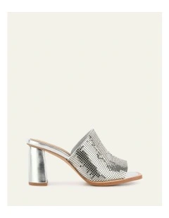 Cupid High Heel Sandals in Silver