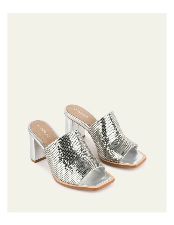 Cupid High Heel Sandals in Silver image 3