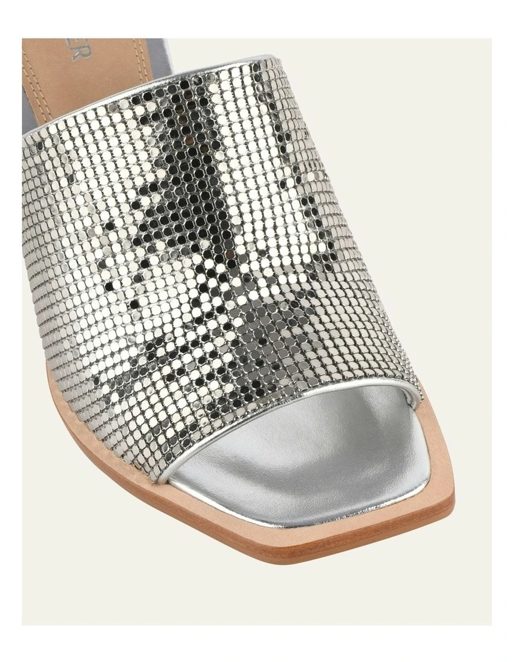 Cupid High Heel Sandals in Silver image 4