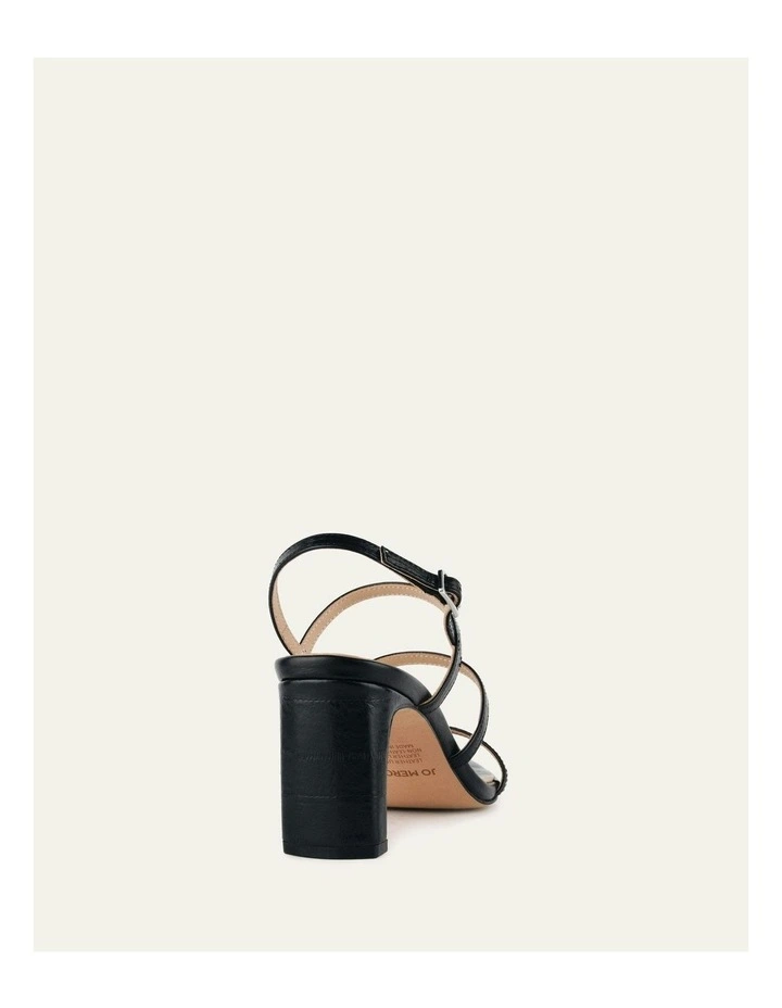 Nix Mid Heel Sandals in Black image 5