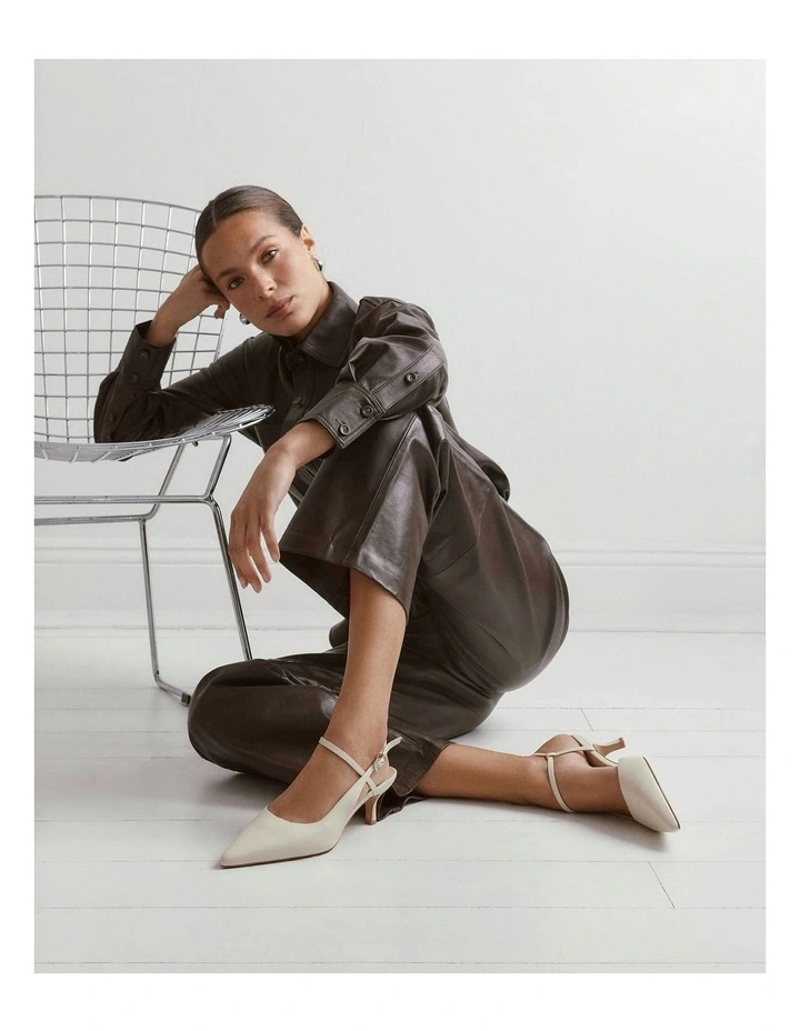 Ricki Mid Heels in Off White image 7