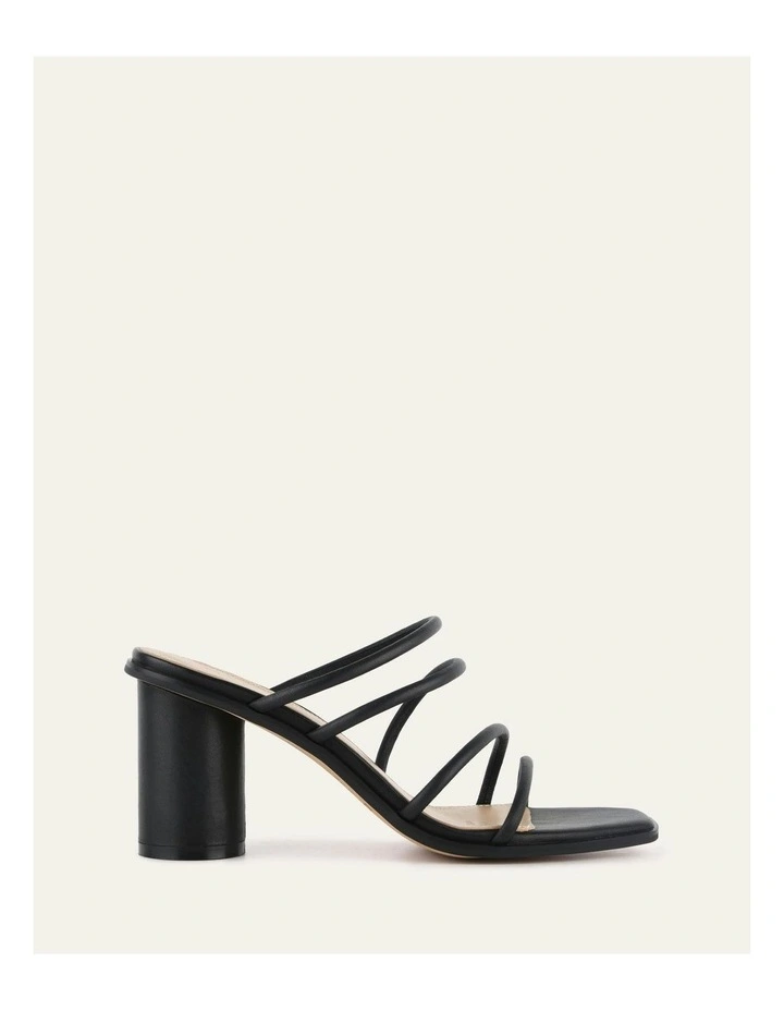 Naomi Mid Heel Sandals in Black image 1