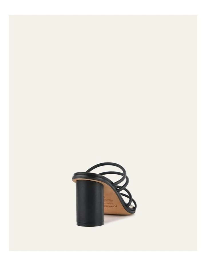 Naomi Mid Heel Sandals in Black image 5