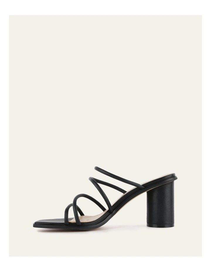 Naomi Mid Heel Sandals in Black image 6
