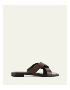 Piper Flat Slides in Chocolate