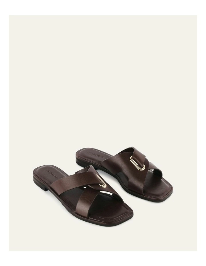 Piper Flat Slides in Chocolate image 3