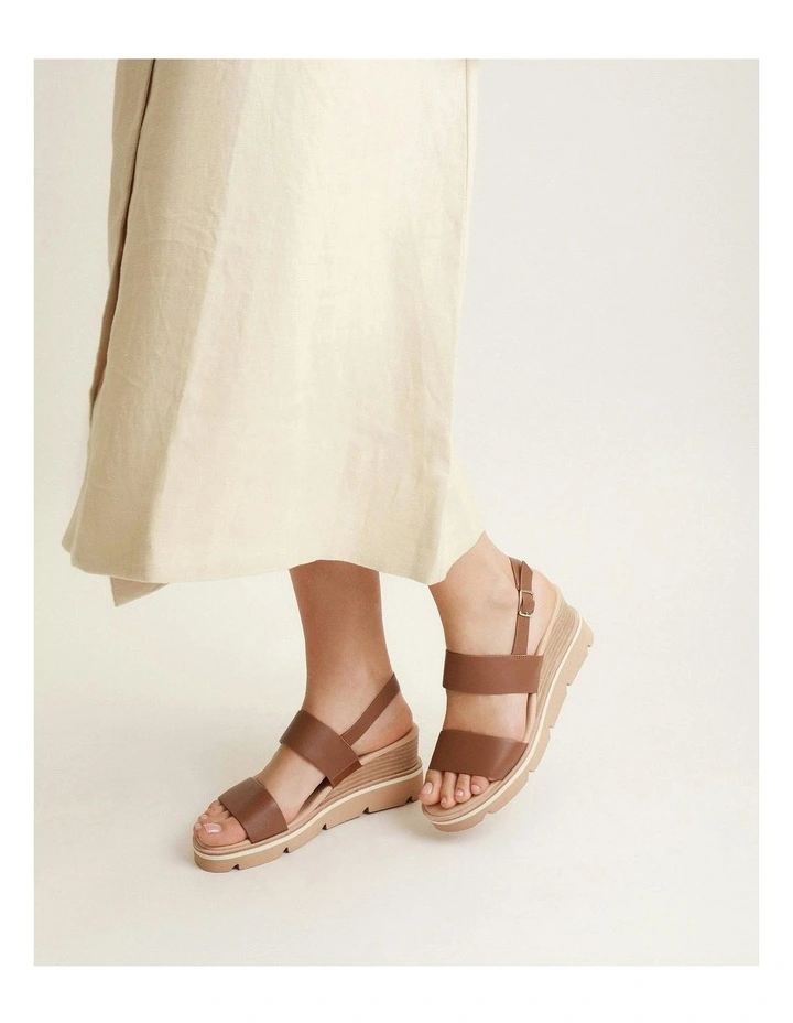Kinney Wedge Sandal in Dark Tan image 7