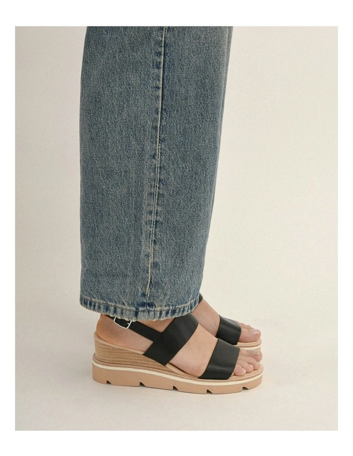 Kinney Wedge Sandal in Black image 2