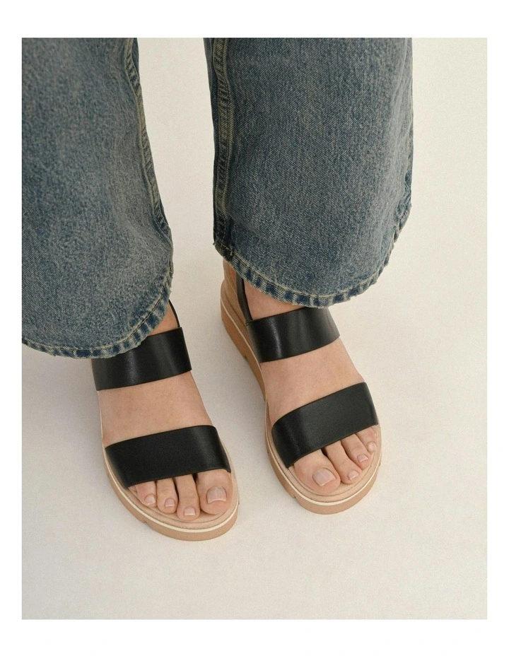 Kinney Wedge Sandal in Black image 7