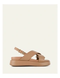 Marley Flat Sandals in Tan