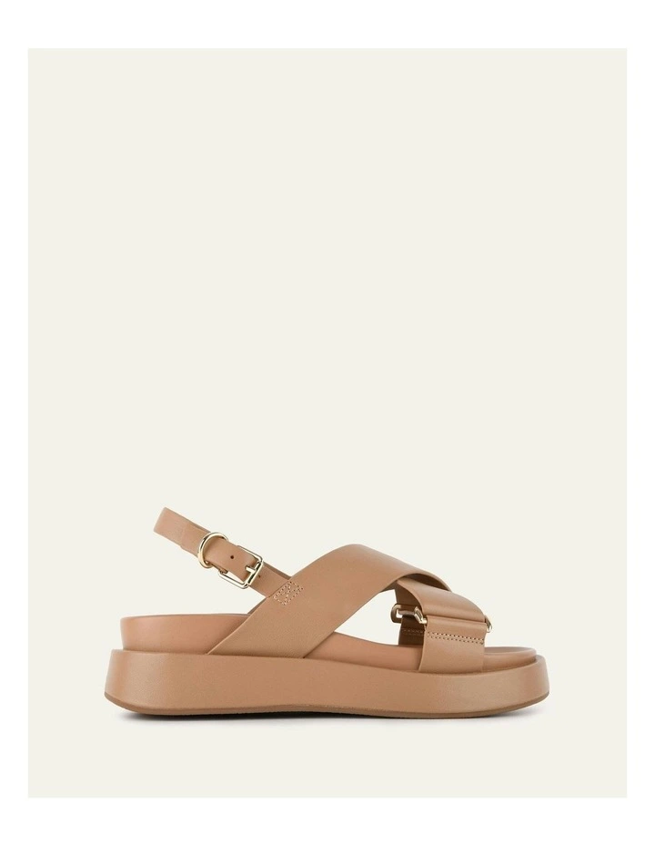 Marley Flat Sandals in Tan image 1