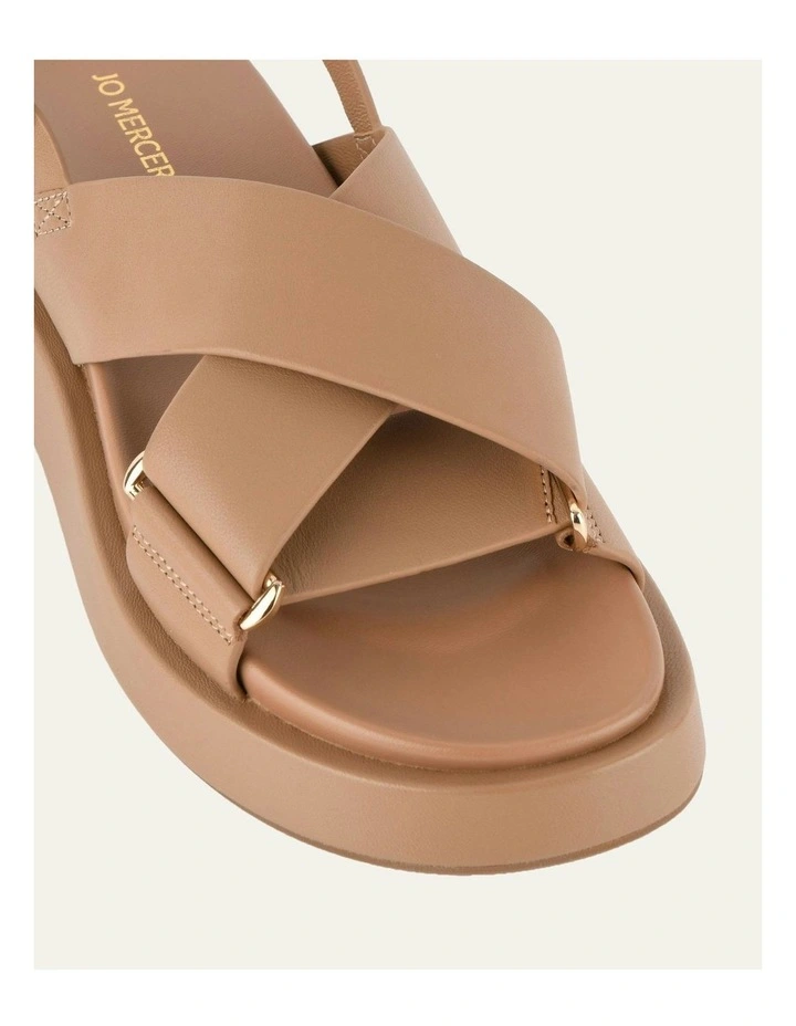 Marley Flat Sandals in Tan image 4