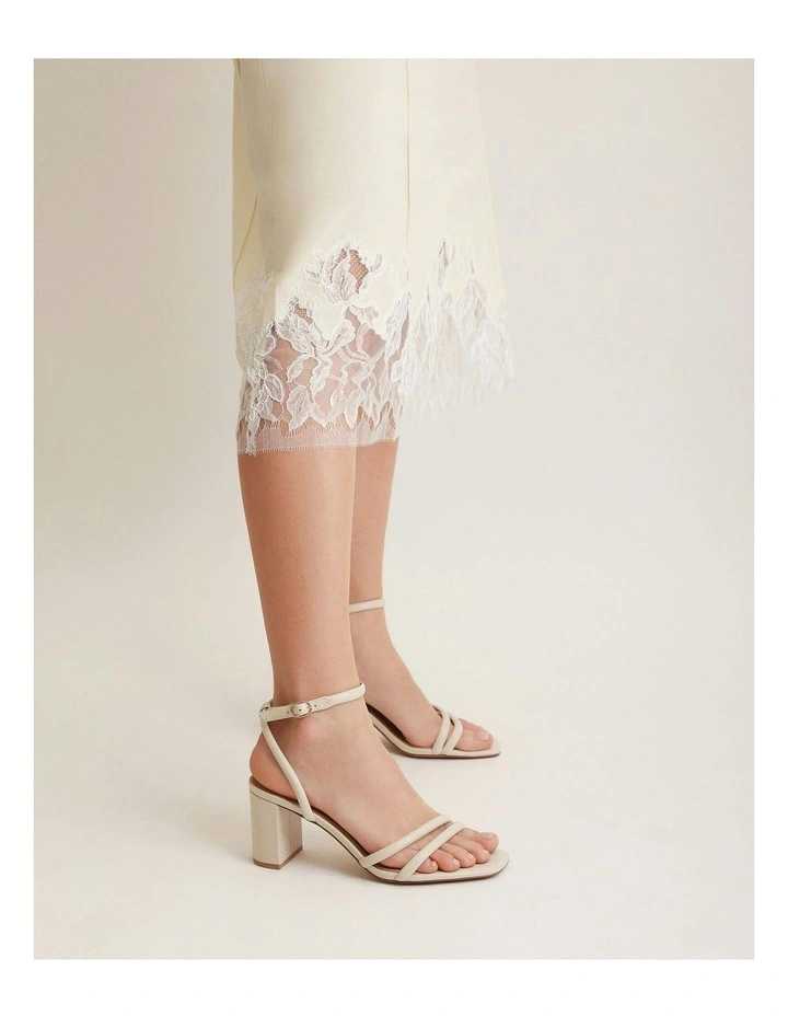 Nino High Heel Sandals in Off White image 2