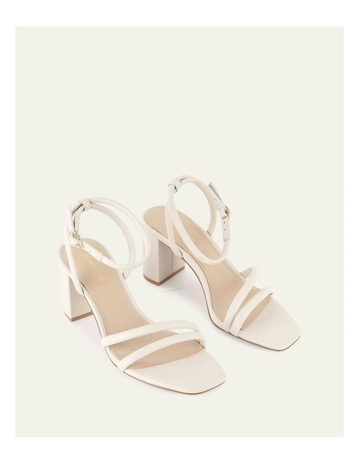 Nino High Heel Sandals in Off White image 3