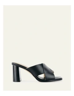 Carrie Mid Heel Sandals in Black