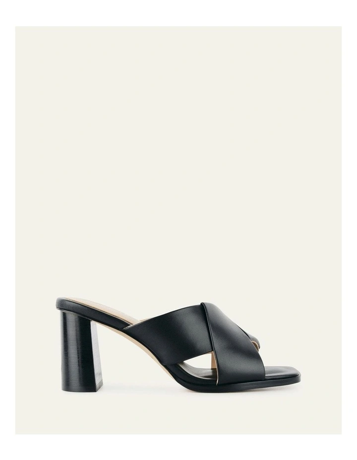 Carrie Mid Heel Sandals in Black image 1