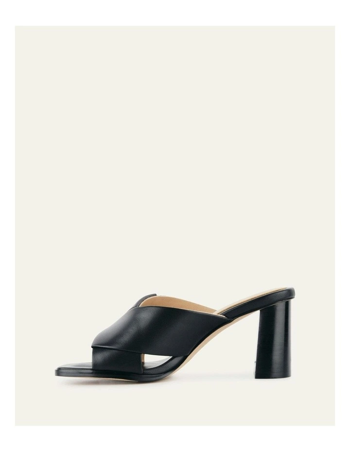 Carrie Mid Heel Sandals in Black image 6